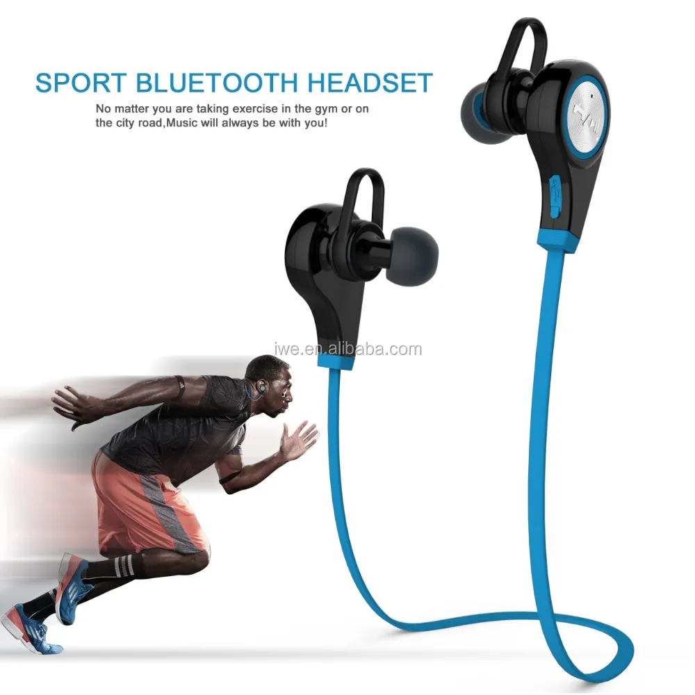 Free shipping high quality wireless bluetooth headset sport, 4.1 stereo sound blue tooth head set for fitness running
