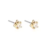 Custom Delicate Bow Tie Stainless Steel Cubic Zirconia Earrings