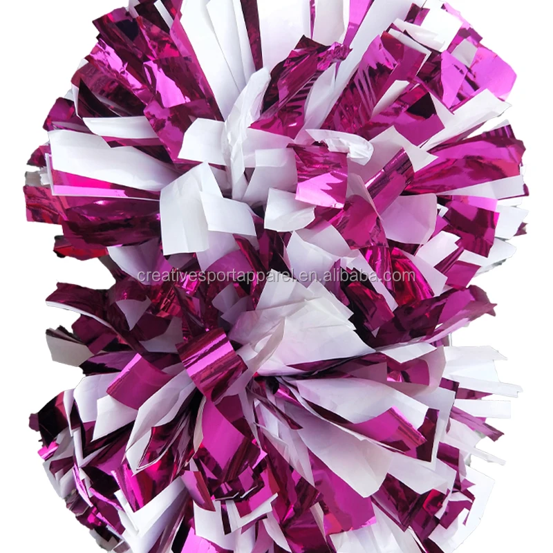 Metallic 6 Inch Size Cheerleading Pom Poms Pet Material Buy