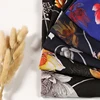 High quality 100% polyester flower pattern heat transfer printed silk fabric for dress