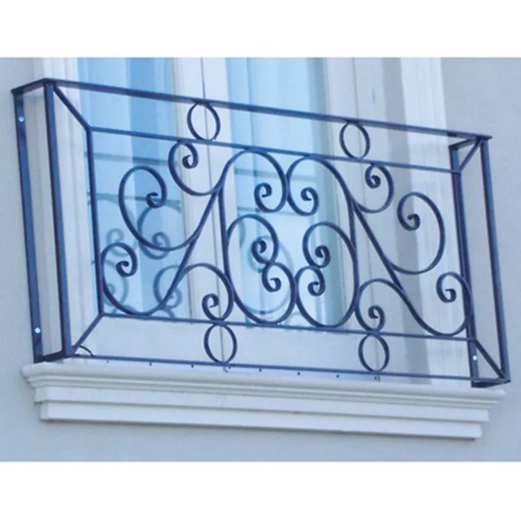 Durable Wrought Iron Window Guards with Stainless Steel Netting