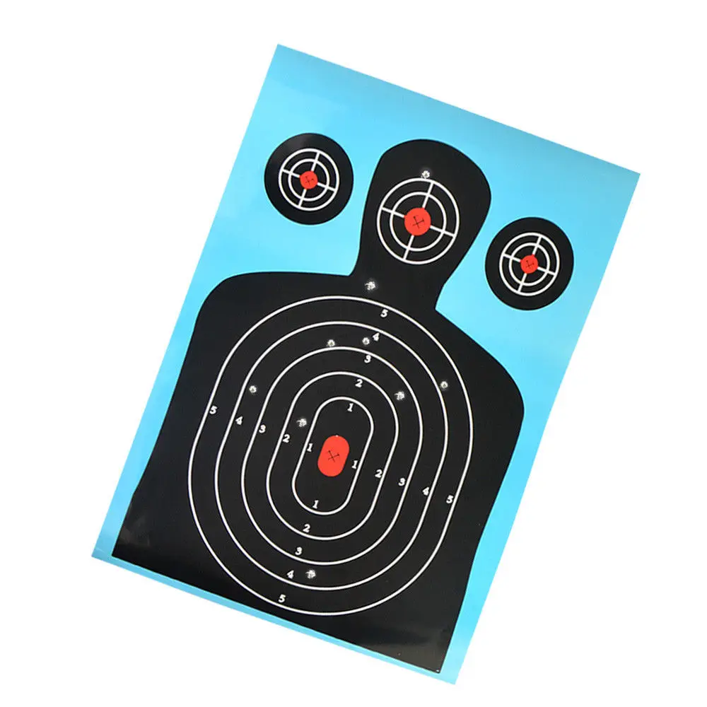 

Silhouette Reactive Handgun Paper Targets for Rifle Pistol Shooting, Customized color