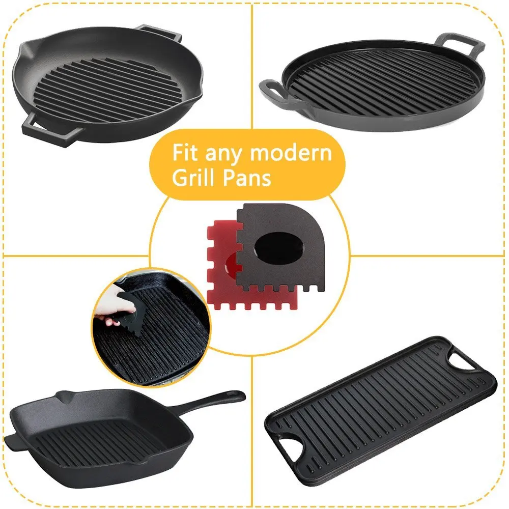 Heat Resistant Plastic Grill Pan Scraper,Durable Pan Scrapers - Buy ...