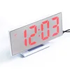Zogift Digital Mirror Surface Alarm Clock With Large LED Display USB Port For Bedroom Memory And Temperature Function Clock