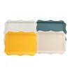 China supplier rectangle shape dessert / dumplings ceramic color restaurant ceramic plate