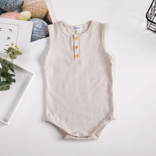 

Hu Sunshine Wholesale Baby Romper Solid Color Autumn Cotton Baby Boys Girls Romper