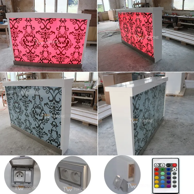 Modern and Fancy Design Led light Night Club Bar Tables/Bar Counters