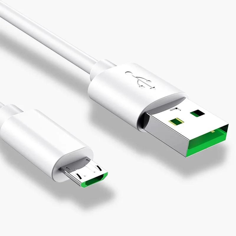 

Wik-JM for oppo r7 r9s micro 7pin usb 5a 4a vooc fast charging pvc usb cable, White