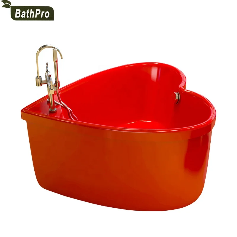 Romantic Onepiece Freestanding Red Color Heart Shaped Bathtub Buy
