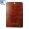 Heat transfer print wood effect red polyester powder coating