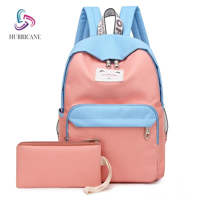 

Pink Grey Black Sublimation Blank Kids Private Label Backpack for Girls School Bags Set, Blue, pink, brown, black,customized color