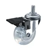 2 inch office chair ball casters with brake PU screw type caster wheels