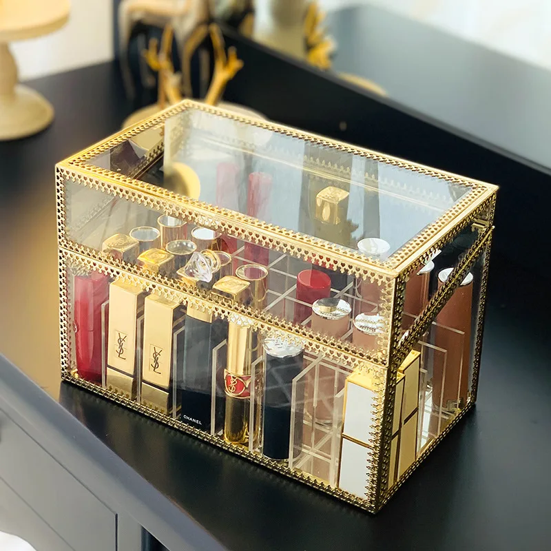 Hot Sale Makeup Organizer ring Jewelry & Cosmetic Storage Display Boxes Lipstick storage box