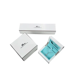 Custom made jewellery gift box with ribbon velvet insert