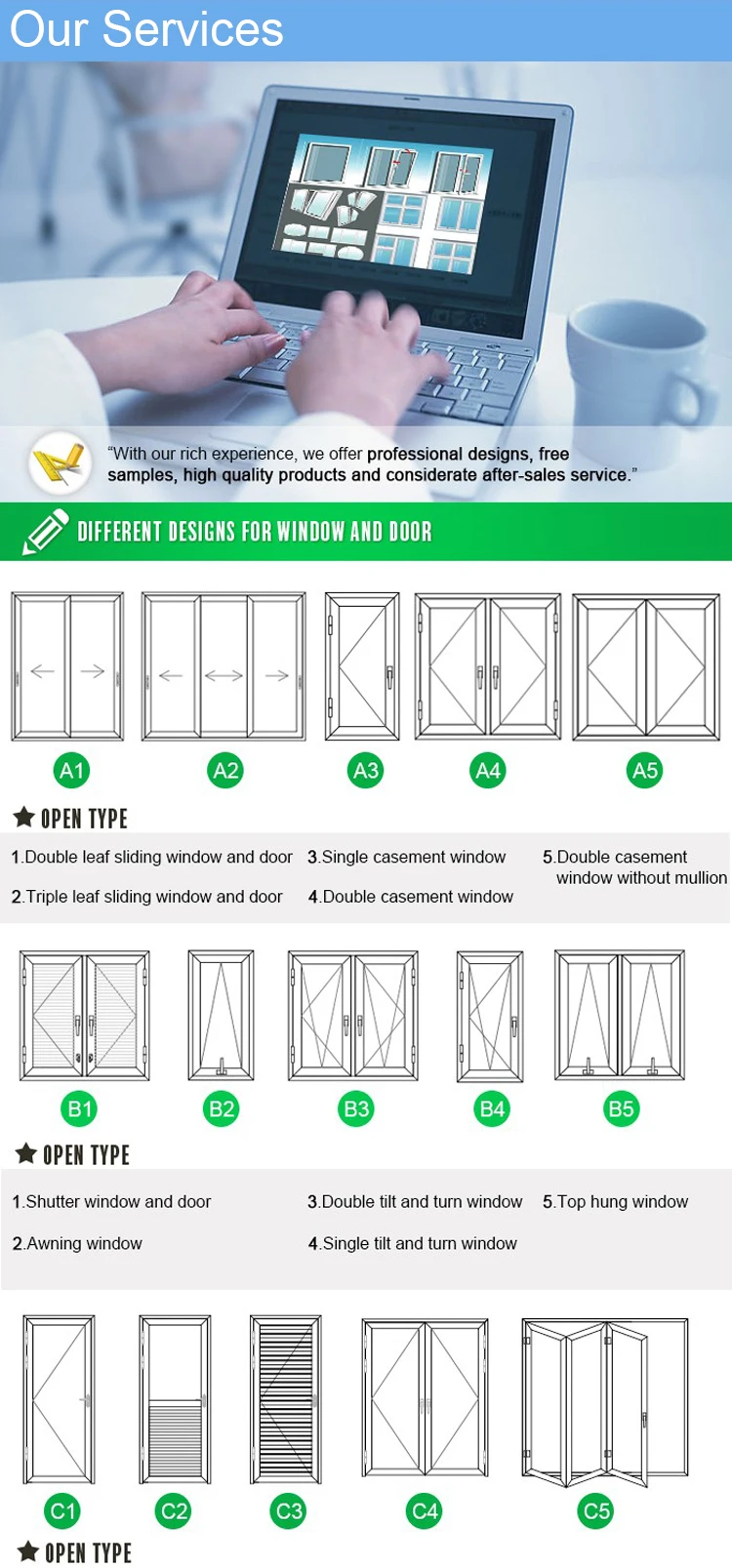 Waterproof Exterior  Bi Fold Doors Aluminum Folding Storm Door System