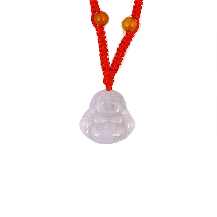 

Xuping Buddha red rope jade unisex necklace