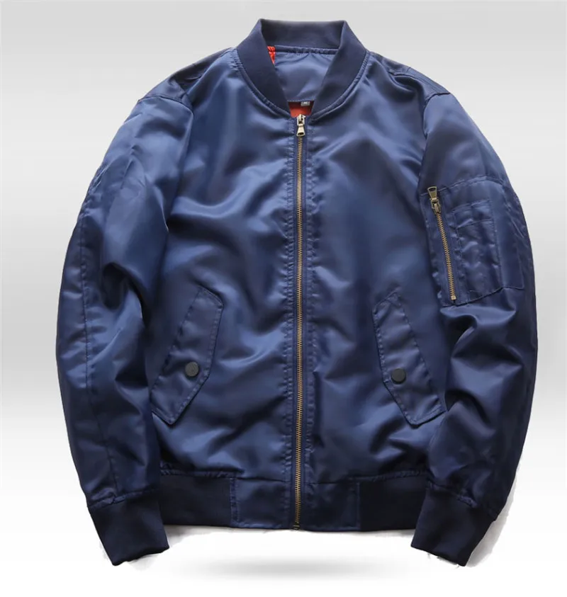 Wholesale Cheaper Orange Lining Stain Men Black Bomber Jacket Buy