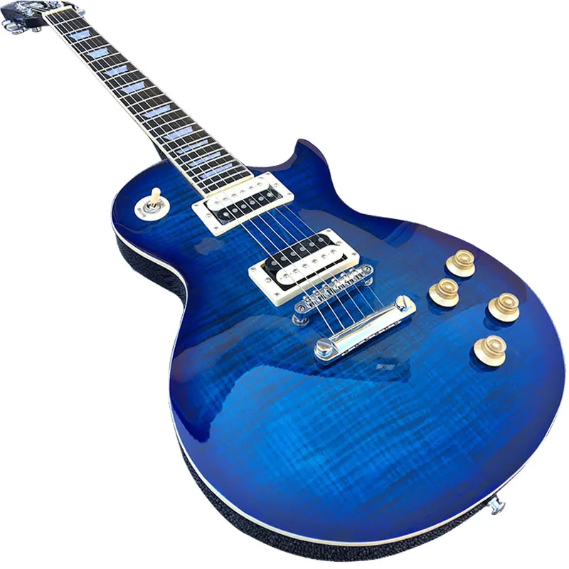 

Feiyang LP electric guitar, Mahogany body With Flamed Maple Top,Rosewood Fingerboard,OEM, Blue color