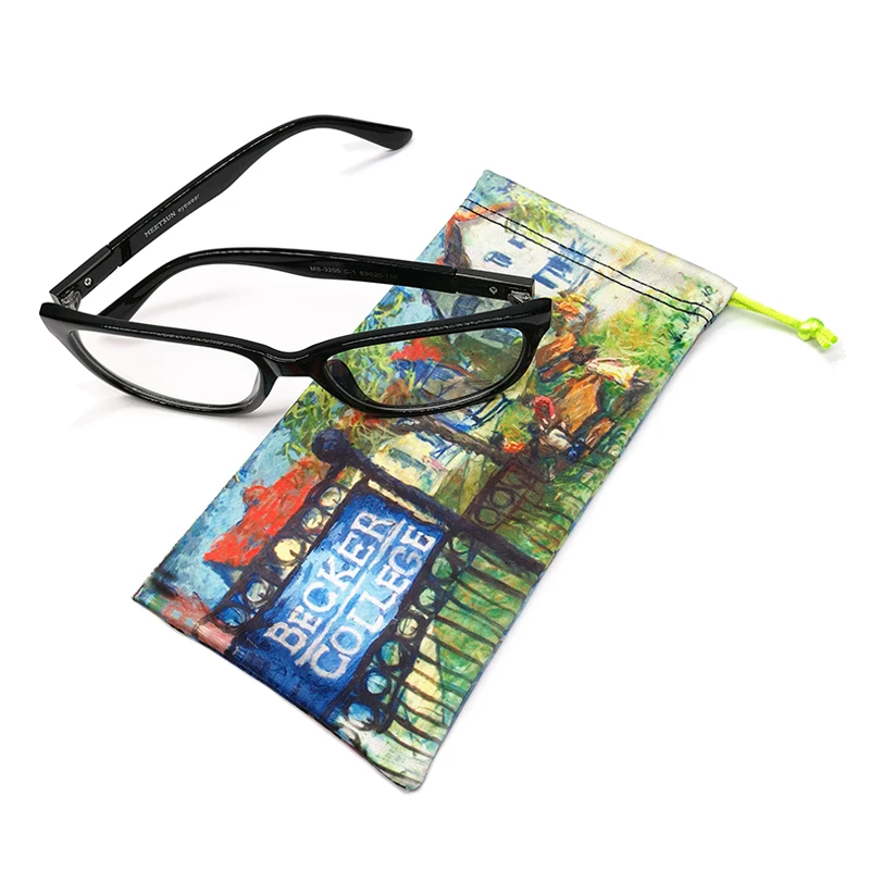 Custom Printing Microfiber Fabric Optical Reading Glasses Cloth Pouch