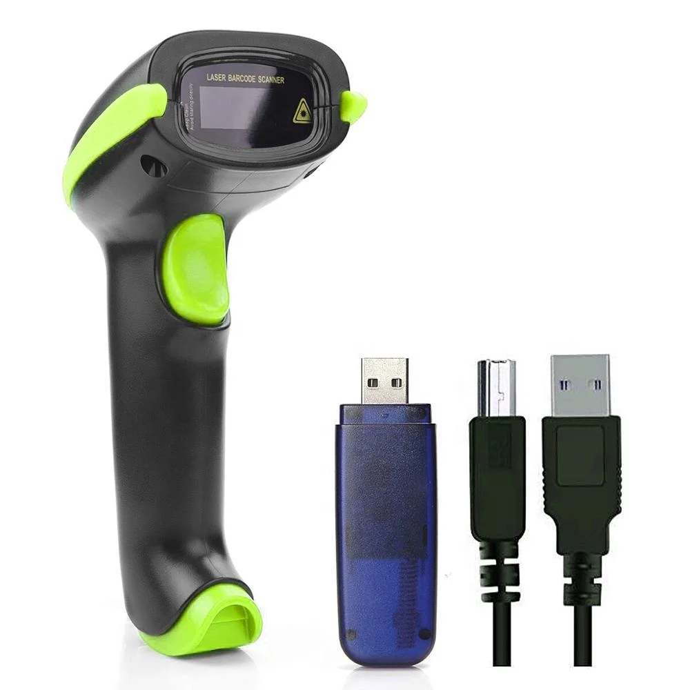 

Wireless Barcode Scanner Reader 1D Bar-Code 433Mhz Handheld Laser USB Scanner Bar Code Scanners