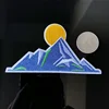 Colorful Sun with Mountain Shape Sew Iron on Embroidered Patches Applique