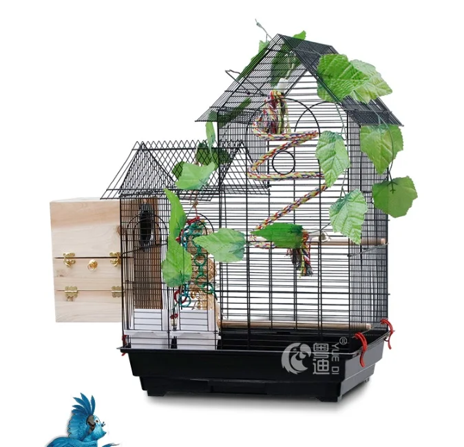 1306 Kandang Burung Emas Putih Hitam Warna Manusia Berukuran Pet