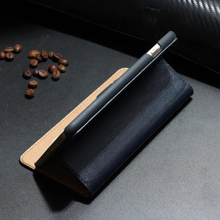 Double Open Window Flip Answer leather Mobile Phone Case For Iphone 6/6s plus 7 7plus