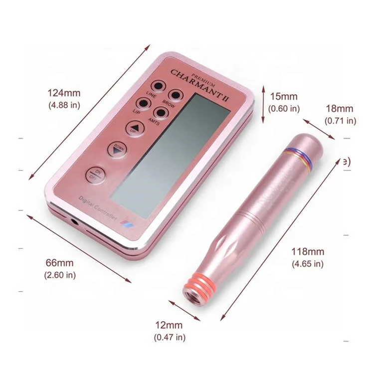 

Professional Permanent Makeup Digital Pmu Tattoo Machine, Rose gold, silver