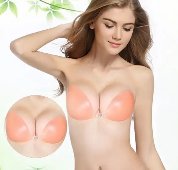 

Fashion Women Underwear Sexy Lingerie Solid Silicone Adhesive Gel Push Up Backless Strapless Invisible Bra