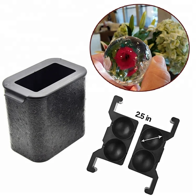 

New arrival!! BPA Free Silicone crystal clear cocatal ice ball mold/maker, Black