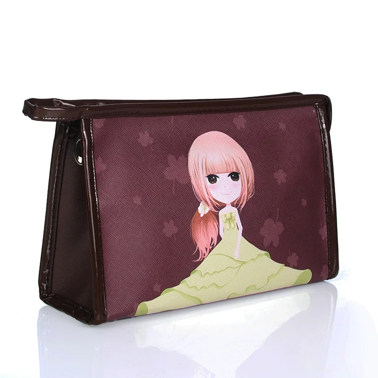 

New Arrival Custom  Simple Design Girl Printed Big Cosmetic Travel Bag