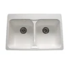 Custom design matt white / glossy white acrylic solid surface kitchen sink