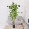 Factory sale excellent quality bright green mixed artificial bamboo tree