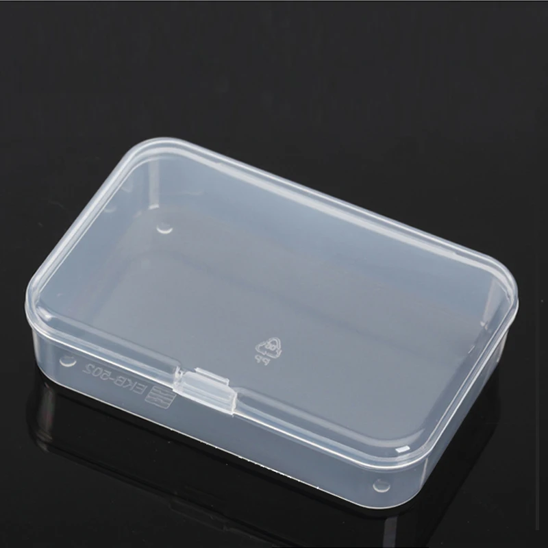 

6.4* 4.4 *2cm size small hinged transparent plastic box, Clear