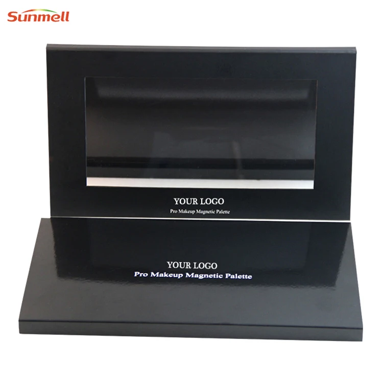 
empty custom logo changeable magnetic cardboard makeup eyeshadow palette packaging 