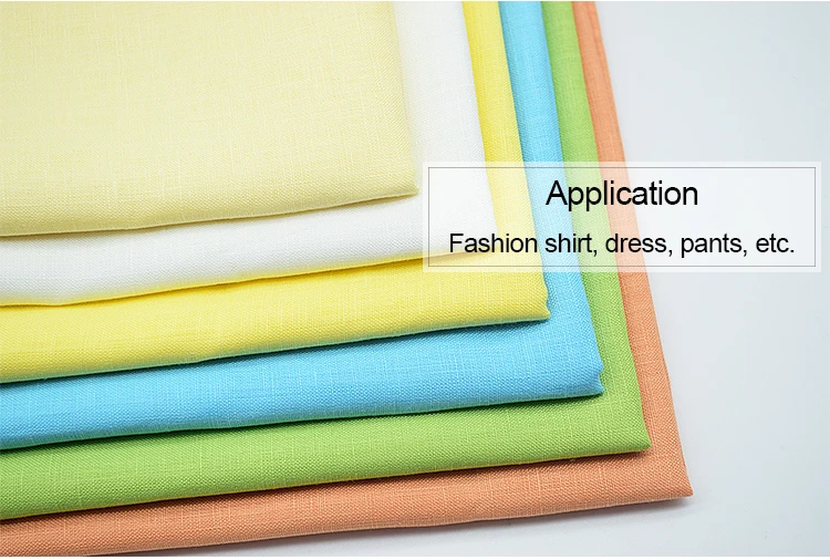 Skygen shirts cloth plain dyed soft woven solid color wholesale french irish italian 100% pure linen fabric for clothes