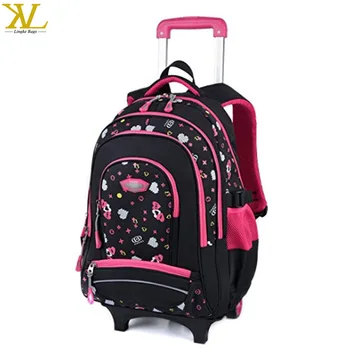 girls school trolley bag