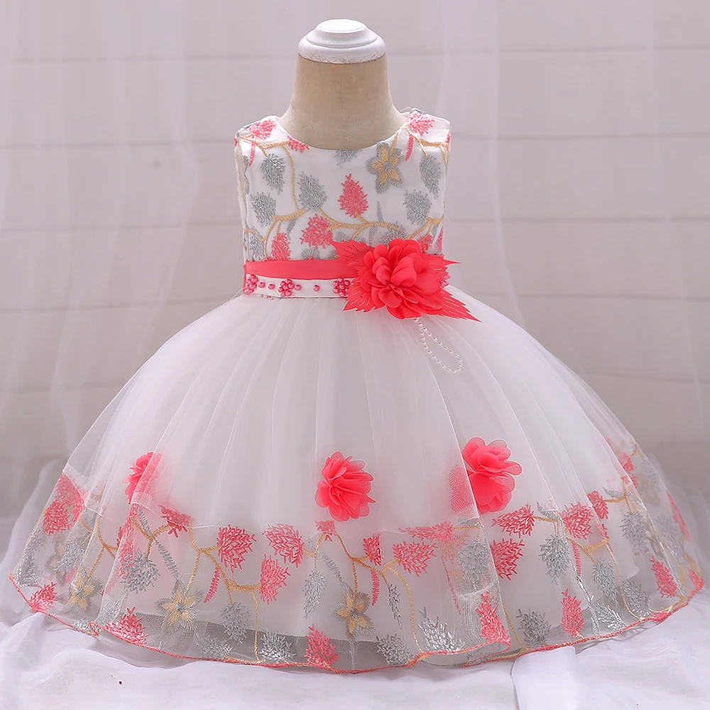 0-2 Year Old Frocks Designs Kids Flower Princess Fancy Fluffy Baby ...