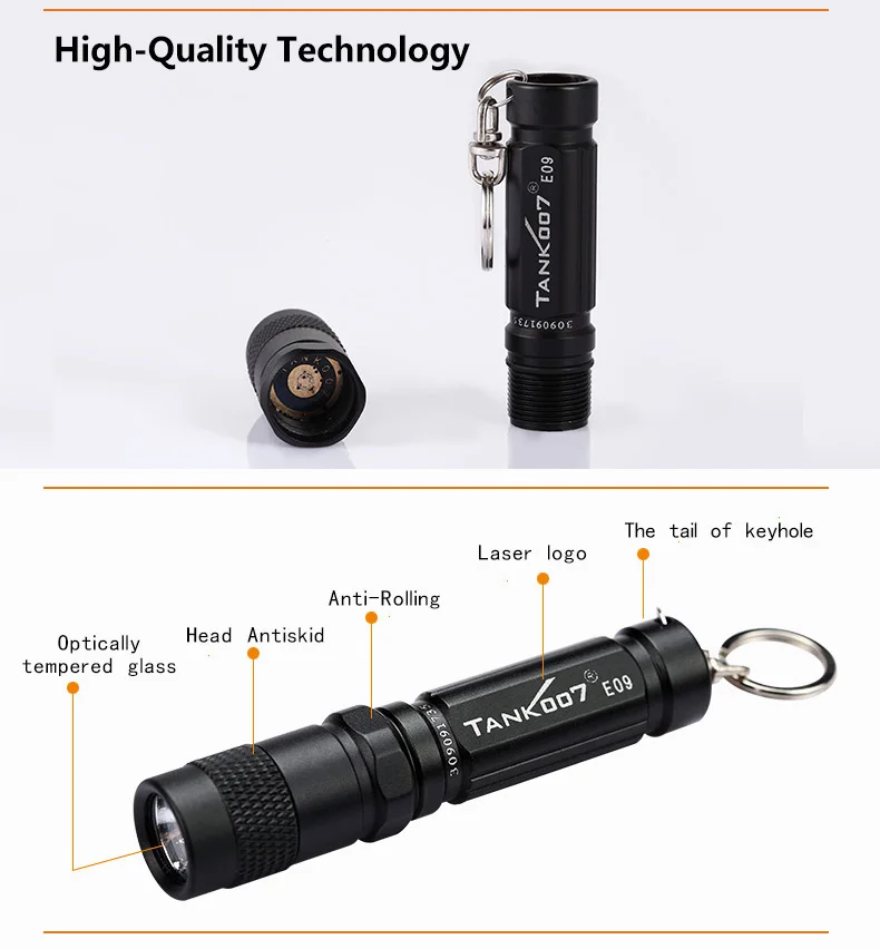 Mini Everyday Carry Flashlight Waterproof Led Torch Gift Lights Small