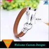 4.2cm horse head leather men cuff bangle bracelet antique silver brown leather men cuff bracelet
