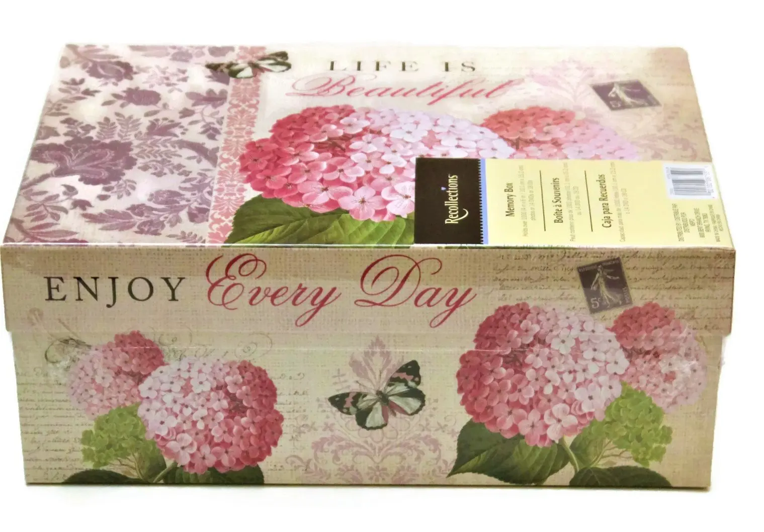 Memory Box with Free 10 Self-Tab Blank Index Cards Recollections Photo Storage Box