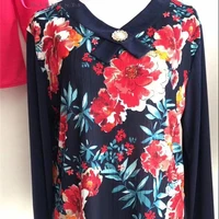 

1.69 Dollar WY098 Spring Autumn floral printed fashion women spring 2019 clothing long sleeve t shirt