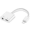 2 in 1 Adapter For iphone 7 8 plus X 10 Double Splitter Jacks Audio Charging Adapter Cable Earphone Adapter