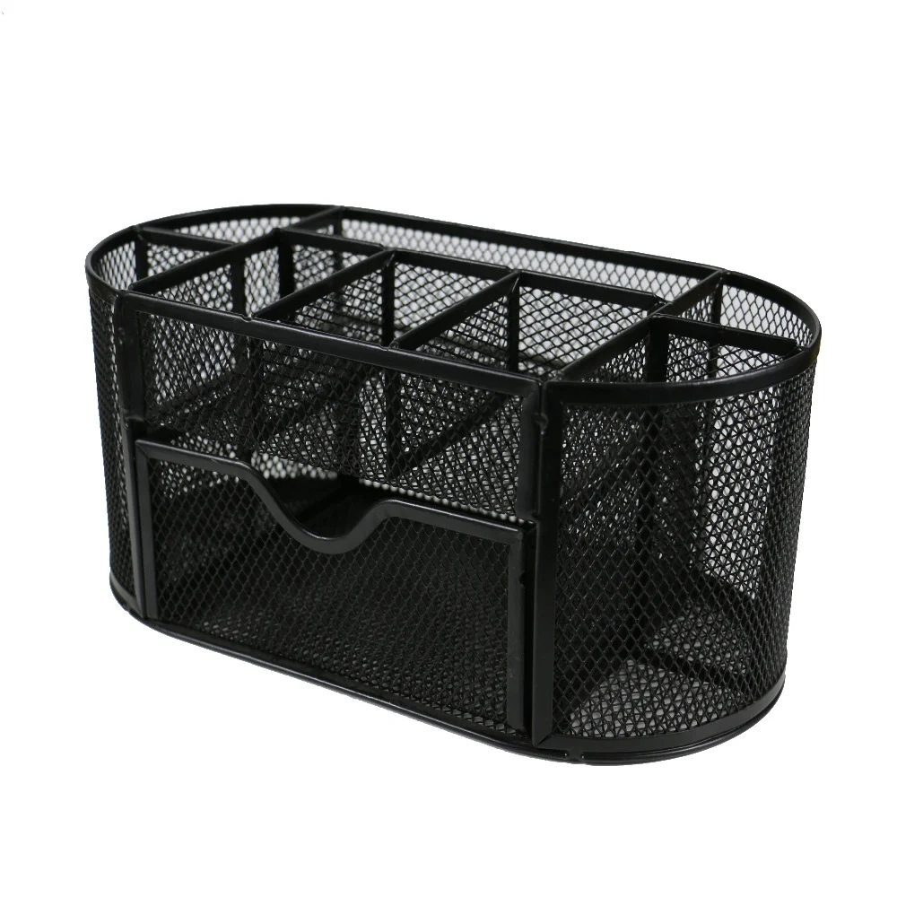 Wideny Office Supply Oval Black Metal Wire Mesh Waste Basket Buy