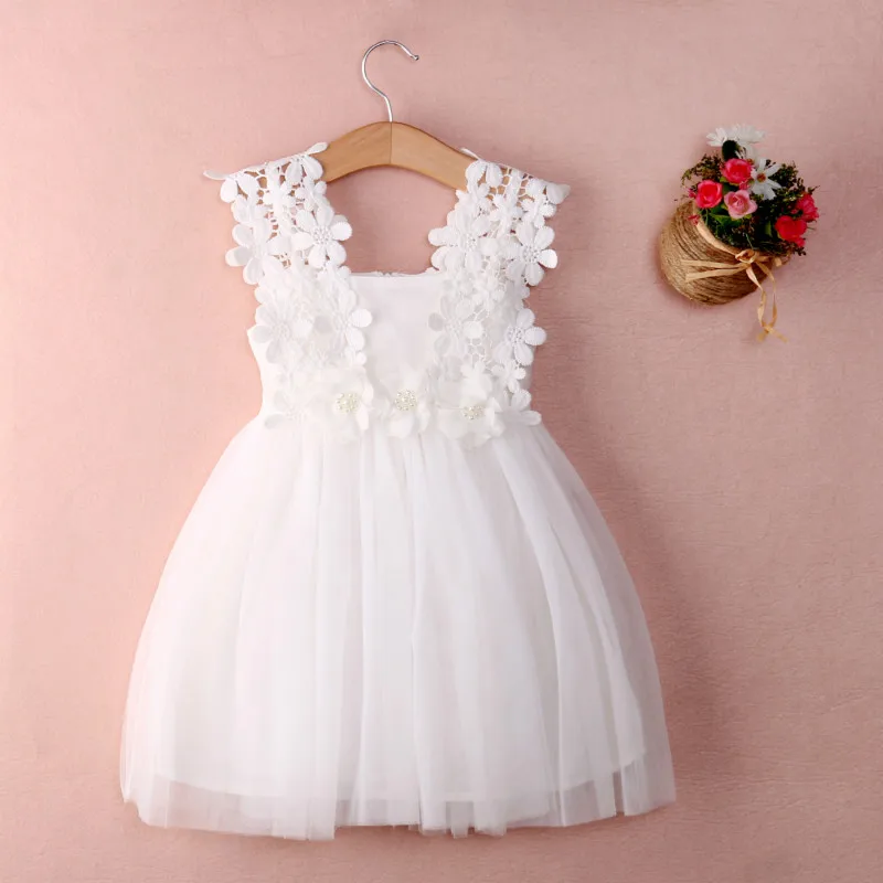 New XMAS Baby Girls Party Lace Tulle Flower Gown font b Fancy b font Dridesmaid font