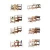 High-quality wooden folding living room study of storage rack book shelf wooden storage shelf