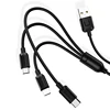 USAMS 3IN1 cable Micro/typec/8pin cable for mobile for tablet