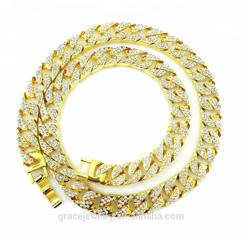 

Wholesale Best Quality Iced Out Cuban Link Chain,Hip Hop Necklace, Men Necklace