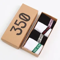 

New ins fashion letters yeezy 350 men boat socks, Europe Style cotton comfortable socks wholesale