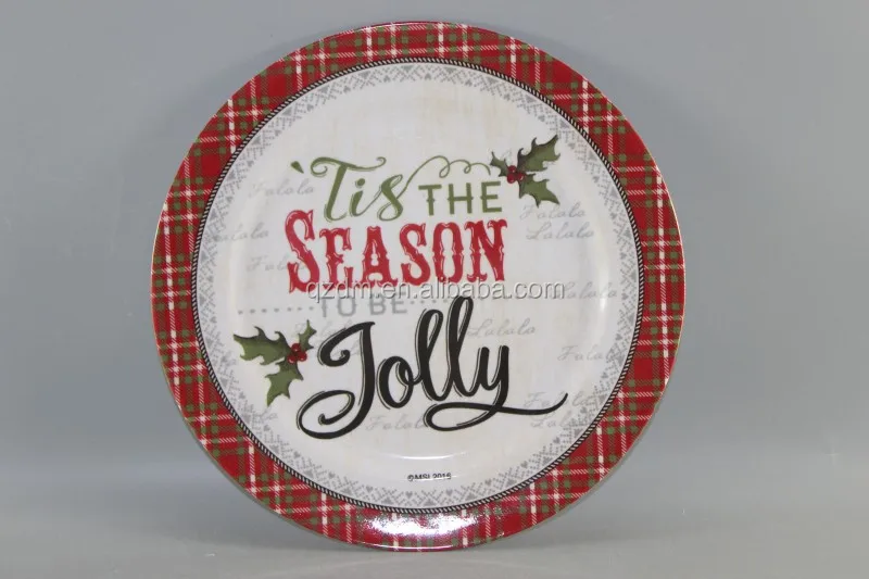 Melamine X'mas plate Christmas Dishes
